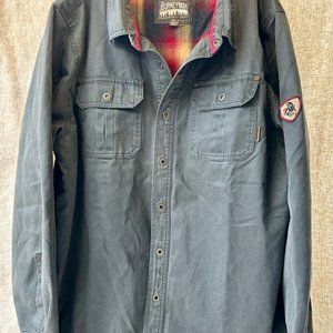 Legendary Whitetails XL flannel lined, waxed cotton shirt jacket  Tarmac